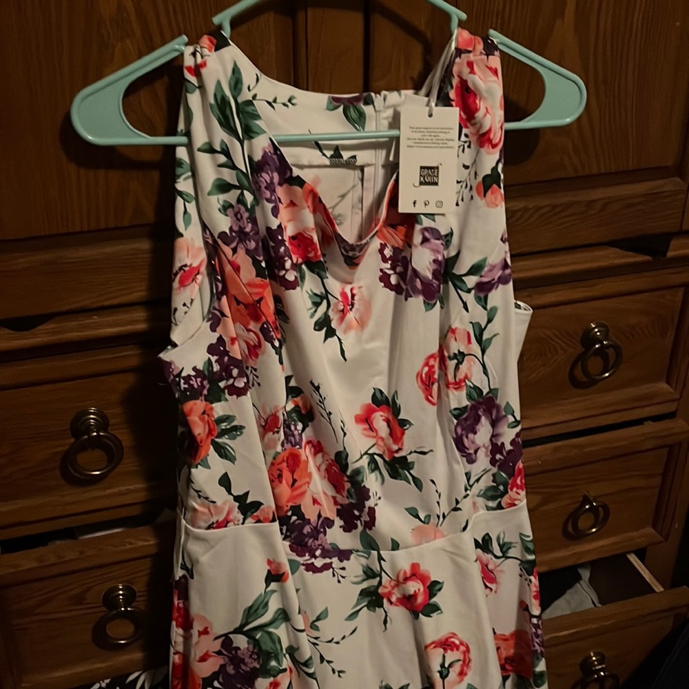 NWT Grace Karin floral vintage dress